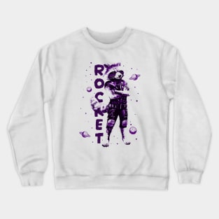 raccoon Rock - space retro element Crewneck Sweatshirt